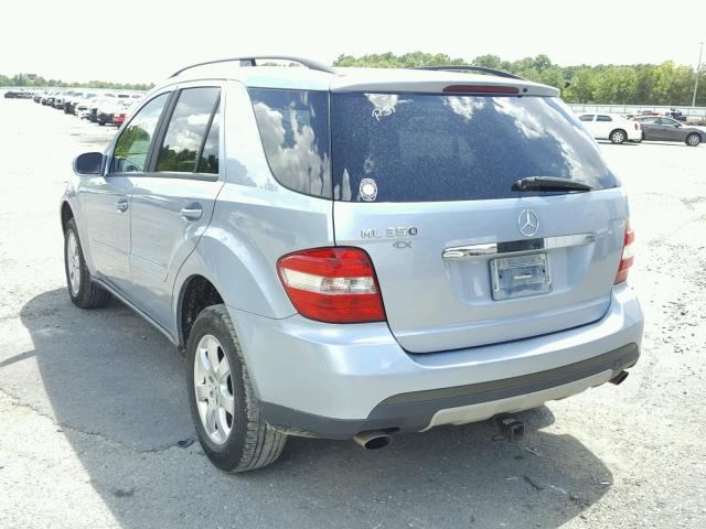 4JGBB86E26A093168 - 2006 MERCEDES-BENZ ML 350 BLUE photo 3