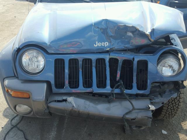 1J4GL48KX4W310432 - 2004 JEEP LIBERTY SP BLUE photo 7