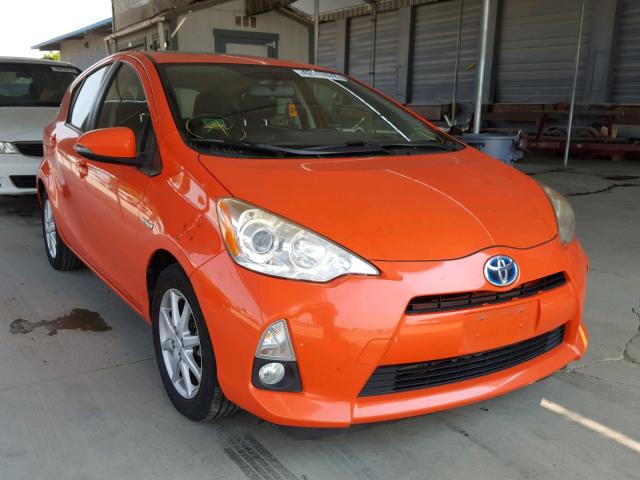 JTDKDTB3XC1007302 - 2012 TOYOTA PRIUS C ORANGE photo 1