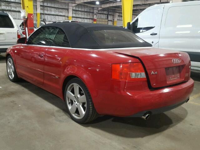 WAUBC48H36K010517 - 2006 AUDI A4 S-LINE RED photo 3