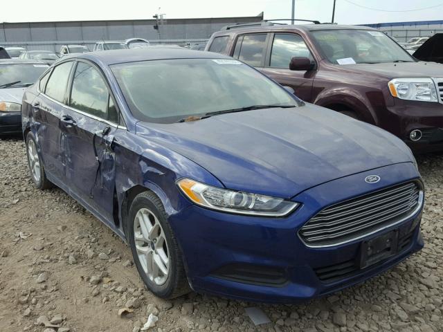 3FA6P0H76ER335901 - 2014 FORD FUSION SE BLUE photo 1