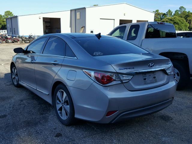 KMHEC4A45BA017018 - 2011 HYUNDAI SONATA HYB SILVER photo 3