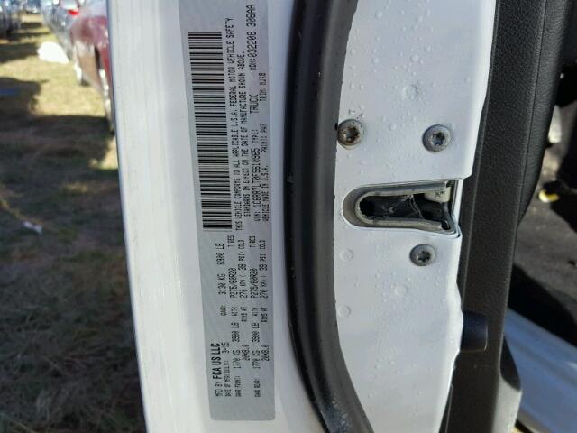 1C6RR7LT0FS610965 - 2015 RAM 1500 SLT WHITE photo 10