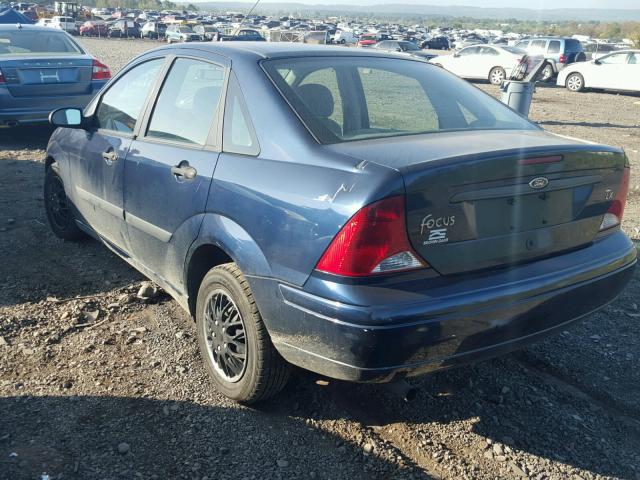 1FAFP33P41W350106 - 2001 FORD FOCUS BLUE photo 3