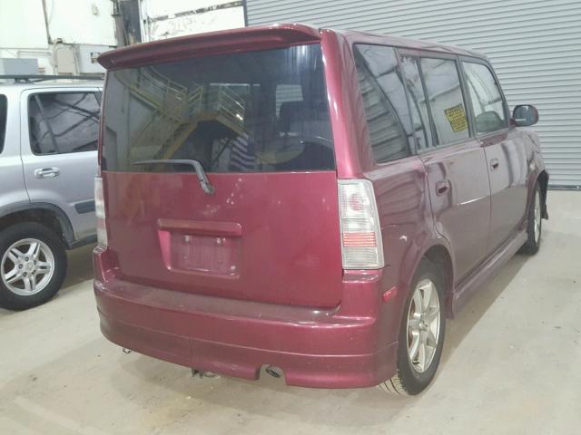 JTLKT334064068630 - 2006 TOYOTA SCION XB Tünd qırmızı foto 4