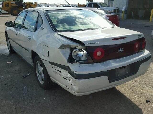 2G1WF52E339379819 - 2003 CHEVROLET IMPALA WHITE photo 3