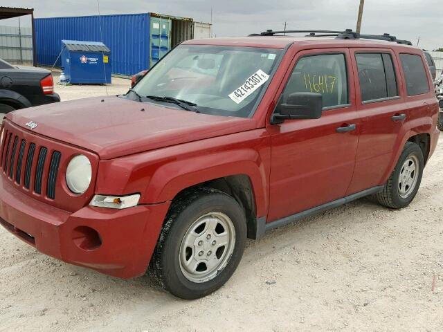 1J8FT28W57D378638 - 2007 JEEP PATRIOT RED photo 2