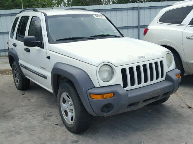 1J4GK48K24W147021 - 2004 JEEP LIBERTY SP WHITE photo 1