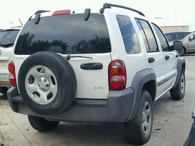 1J4GK48K24W147021 - 2004 JEEP LIBERTY SP WHITE photo 4