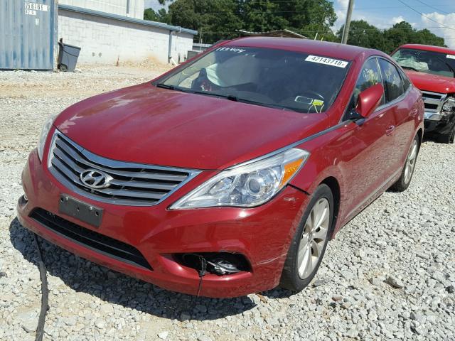 KMHFG4JG0CA136034 - 2012 HYUNDAI AZERA GLS RED photo 2