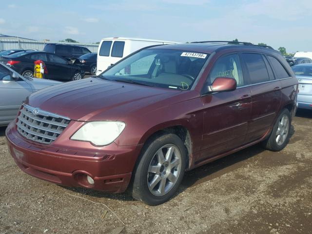 2A8GM78X47R148044 - 2007 CHRYSLER PACIFICA L BURGUNDY photo 2