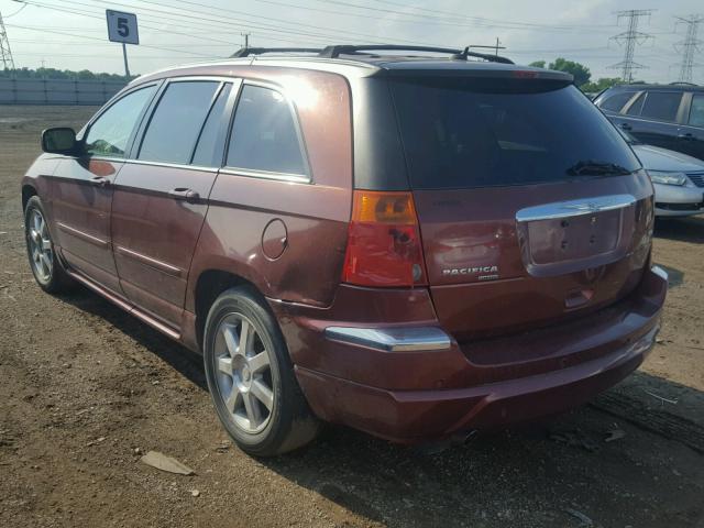 2A8GM78X47R148044 - 2007 CHRYSLER PACIFICA L 勃艮第红 照片 3