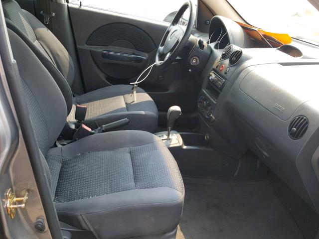 KL1TD66607B686160 - 2007 CHEVROLET AVEO BASE Сұр фото 5