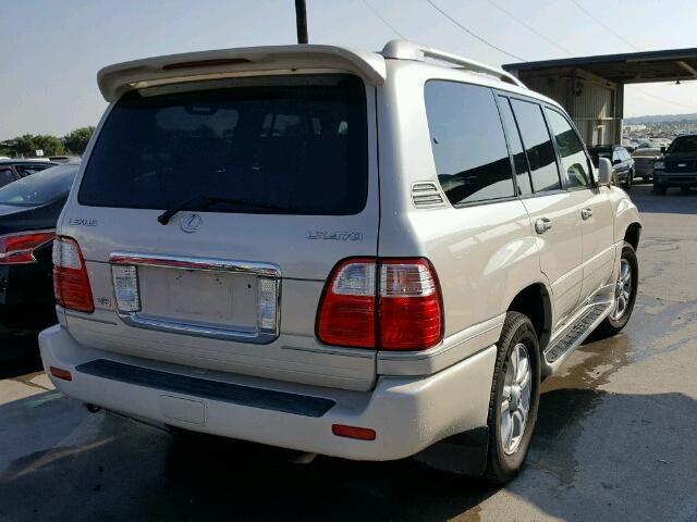 JTJHT00WX53551280 - 2005 LEXUS LX 470 CREAM photo 4