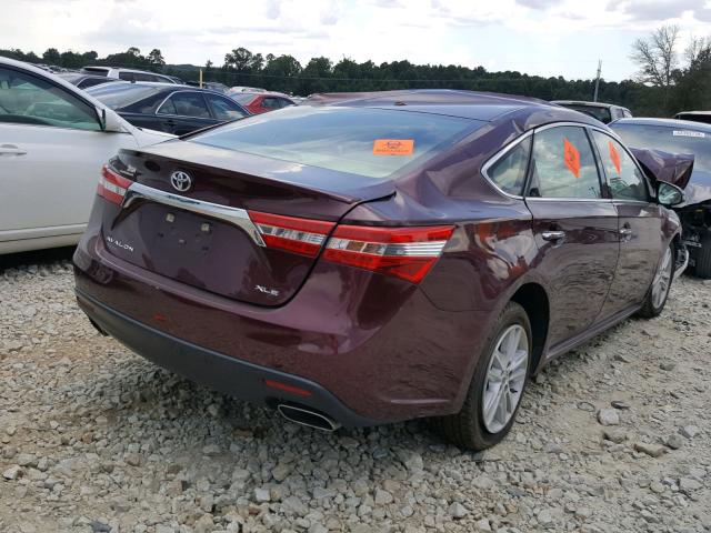 4T1BK1EB2FU159134 - 2015 TOYOTA AVALON XLE RED photo 4