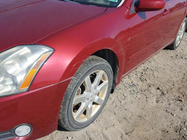 1N4BA41E14C883009 - 2004 NISSAN MAXIMA SE RED photo 9