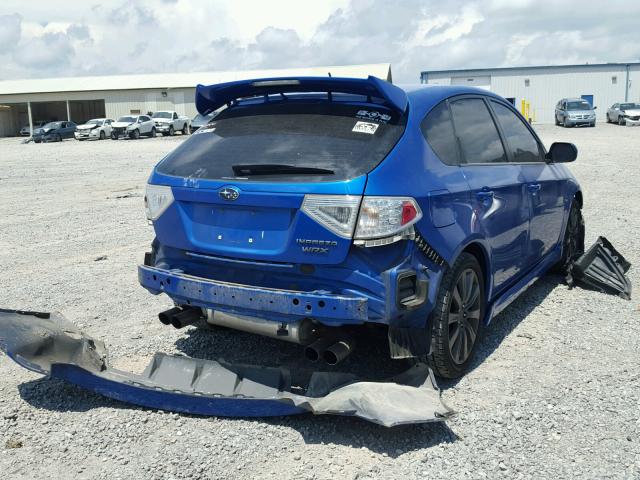 JF1GH76639G805187 - 2009 SUBARU IMPREZA WR BLUE photo 4