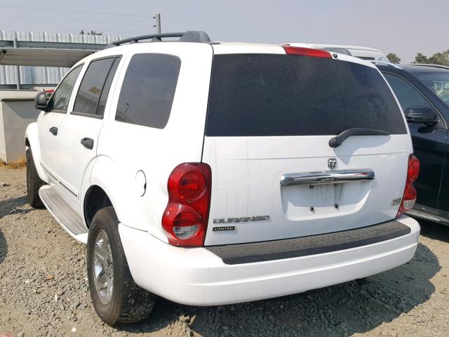 1D4HB58D35F543562 - 2005 DODGE DURANGO LI WHITE photo 3