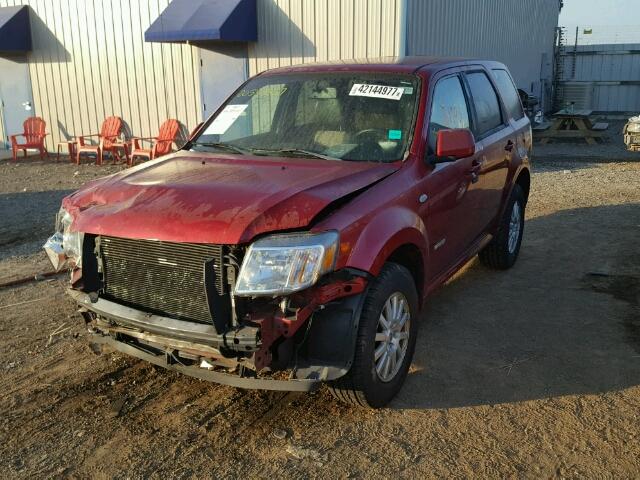 4M2CU87138KJ43176 - 2008 MERCURY MARINER PR MAROON photo 2