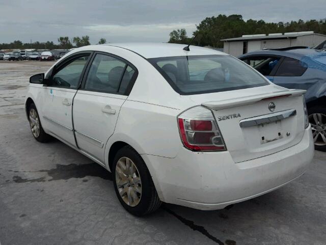 3N1AB6AP9BL657336 - 2011 NISSAN SENTRA WHITE photo 3