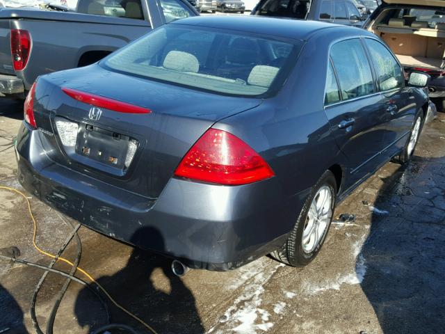 1HGCM56726A158606 - 2006 HONDA ACCORD EX GRAY photo 4