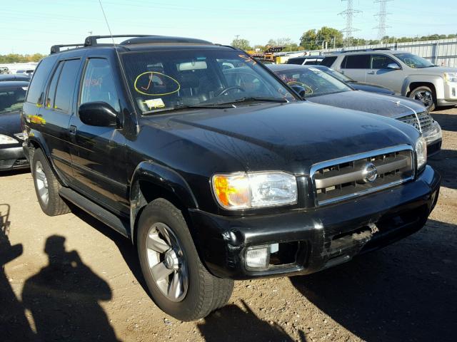 JN8DR09Y12W713087 - 2002 NISSAN PATHFINDER BLACK photo 1