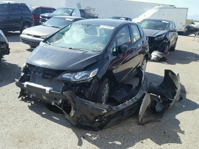 JHMGK5H51HS004711 - 2017 HONDA FIT LX BLACK photo 2