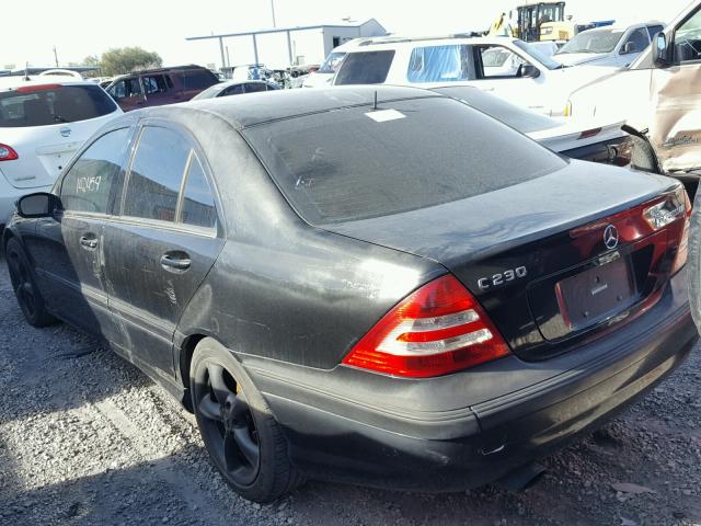 WDBRF40J15F633387 - 2005 MERCEDES-BENZ C 230K SPO BLACK photo 3