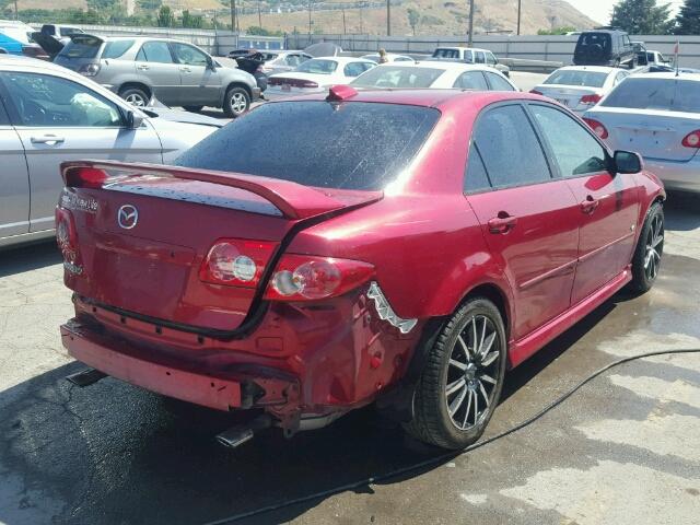 1YVHP80D455M18954 - 2005 MAZDA 6 S BURGUNDY photo 4