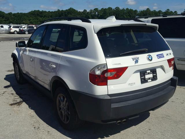 WBXPA73405WC46012 - 2005 BMW X3 2.5I WHITE photo 3