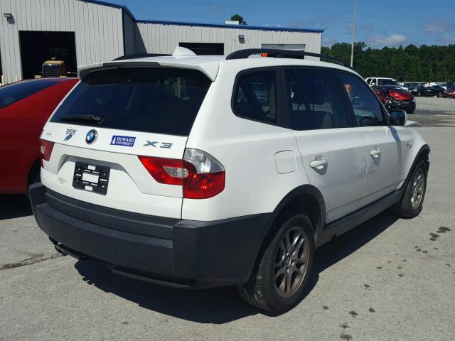 WBXPA73405WC46012 - 2005 BMW X3 2.5I WHITE photo 4