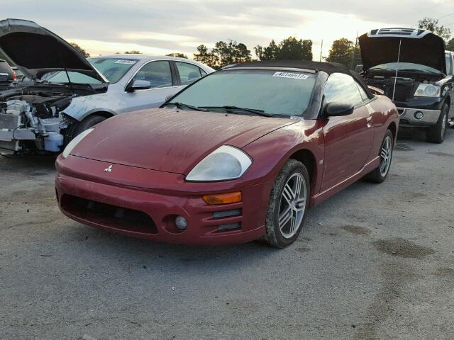 4A3AE75H93E012214 - 2003 MITSUBISHI ECLIPSE SP RED photo 2