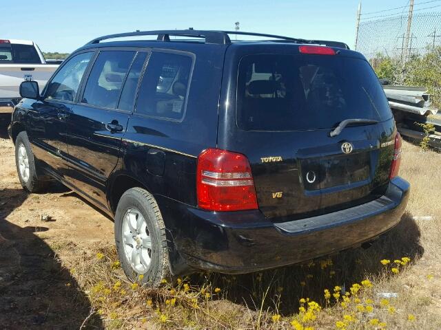 JTEGF21A330084234 - 2003 TOYOTA HIGHLANDER BLACK photo 3