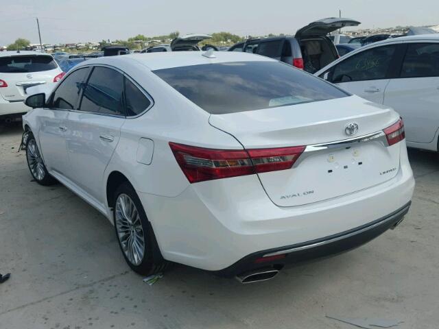 4T1BK1EB4HU244009 - 2017 TOYOTA AVALON XLE WHITE photo 3