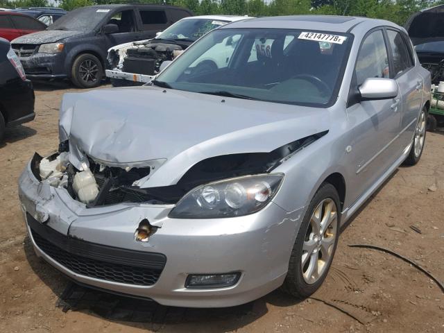 JM1BK343181141366 - 2008 MAZDA 3 HATCHBAC SILVER photo 2