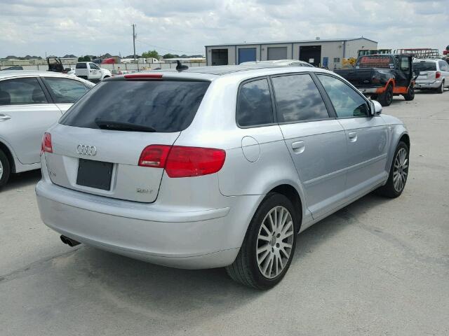 WAUNF78P58A085466 - 2008 AUDI A3 SILVER photo 4