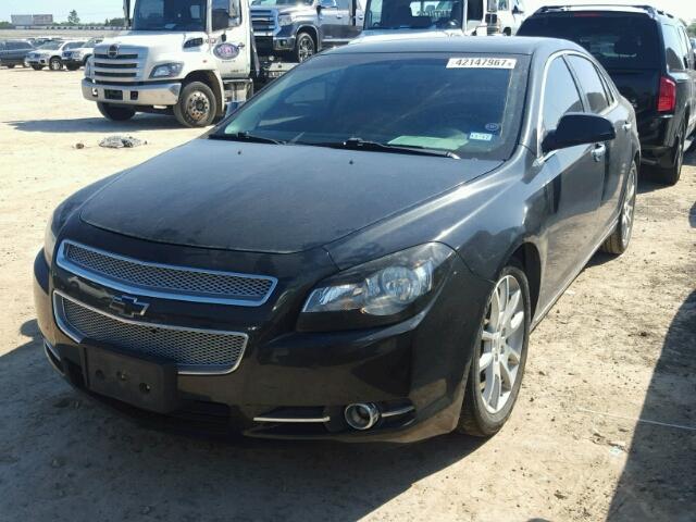 1G1ZE5E73AF151949 - 2010 CHEVROLET MALIBU BLACK photo 2