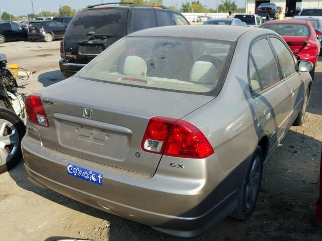 1HGES26734L000032 - 2004 HONDA CIVIC BEIGE photo 4