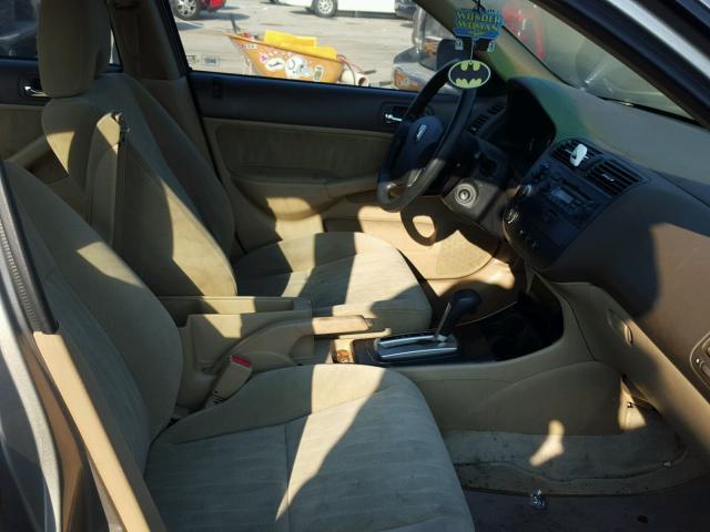 1HGES26734L000032 - 2004 HONDA CIVIC BEIGE photo 5