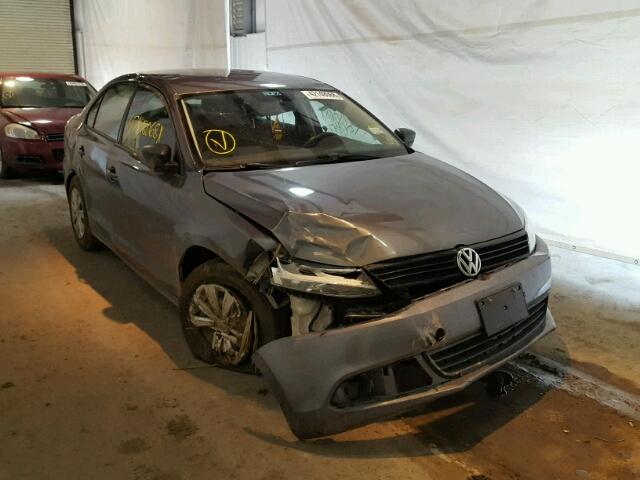 3VW2K7AJ1EM407698 - 2014 VOLKSWAGEN JETTA BASE GRAY photo 1