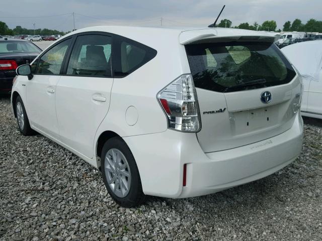 JTDZN3EU8C3105278 - 2012 TOYOTA PRIUS V WHITE photo 3