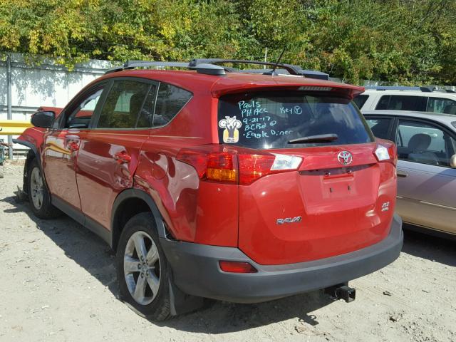 2T3RFREVXEW173932 - 2014 TOYOTA RAV4 XLE RED photo 3