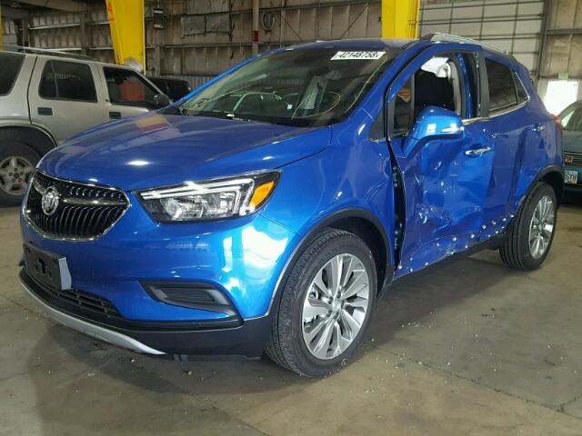 KL4CJASB7HB194258 - 2017 BUICK ENCORE PRE BLUE photo 2