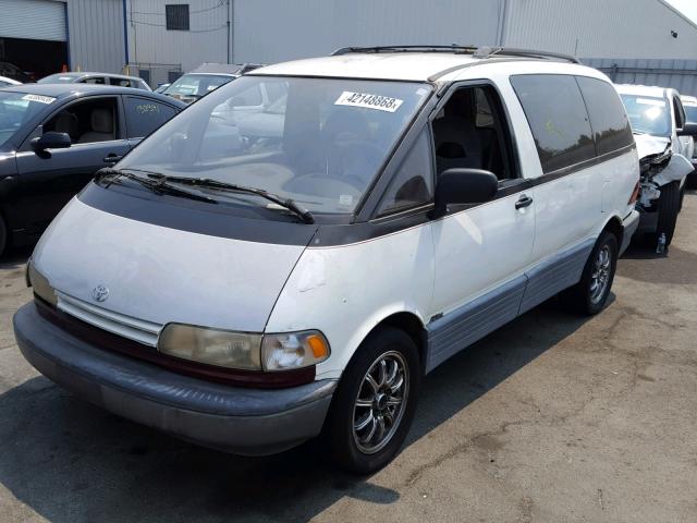 JT3AC22S6M0003727 - 1991 TOYOTA PREVIA LE WHITE photo 2