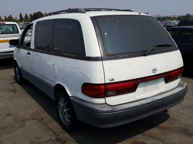 JT3AC22S6M0003727 - 1991 TOYOTA PREVIA LE WHITE photo 3