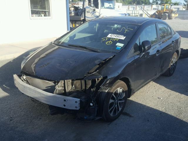 19XFB2F85DE255141 - 2013 HONDA CIVIC EX შავი ფოტო 2