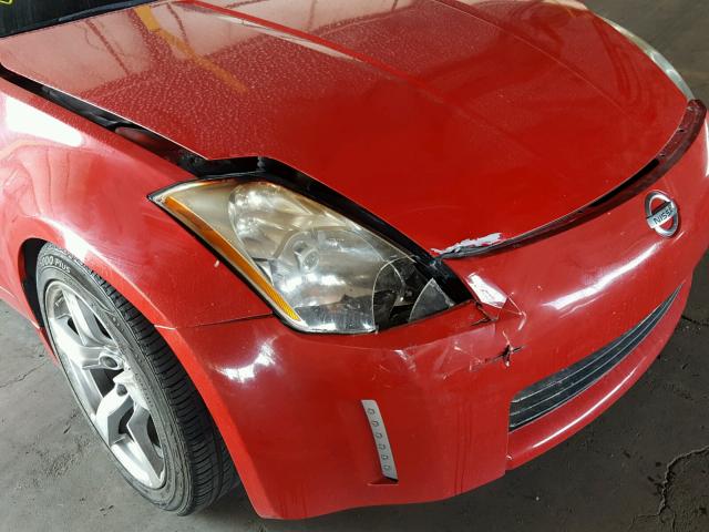 JN1AZ36A64T000314 - 2004 NISSAN 350Z ROADS RED photo 9