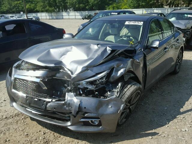 JN1AV7AR2HM900093 - 2017 INFINITI Q50 GRAY photo 2