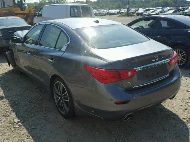 JN1AV7AR2HM900093 - 2017 INFINITI Q50 GRAY photo 3