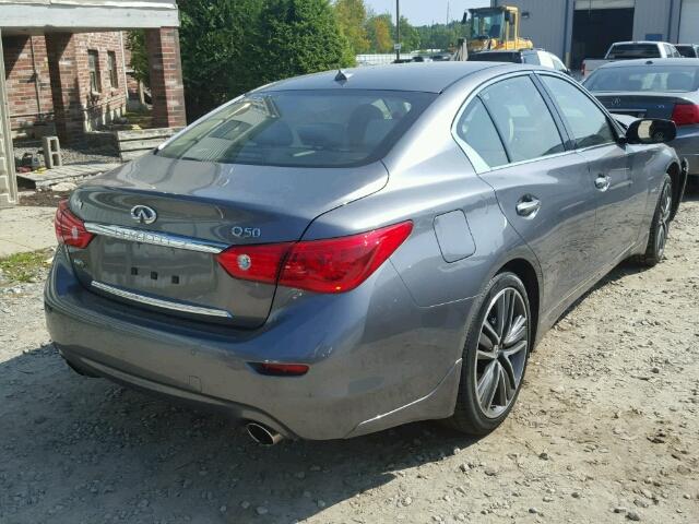 JN1AV7AR2HM900093 - 2017 INFINITI Q50 GRAY photo 4